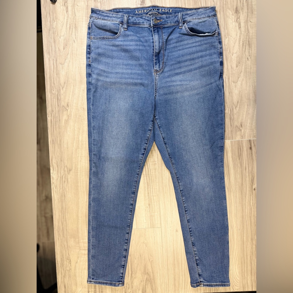 American Eagle Outfitters Medium Blue Women's Jeggings - High-Rise Skinny